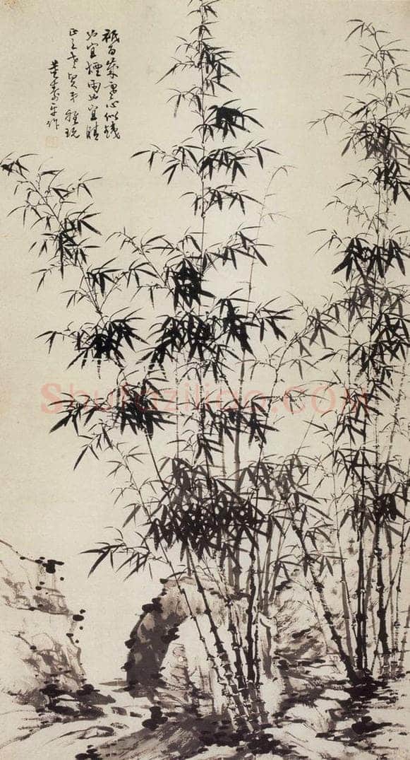 30年代 董寿平 《墨竹》 书画作品