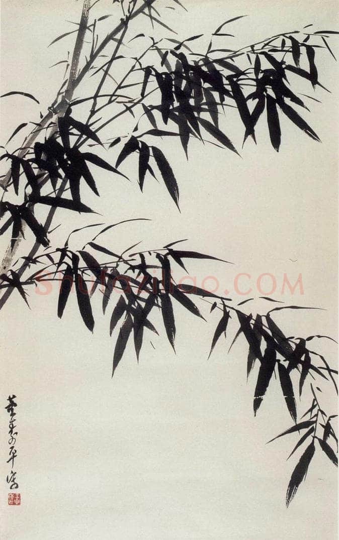 50年代 董寿平 《墨竹》 书画作品