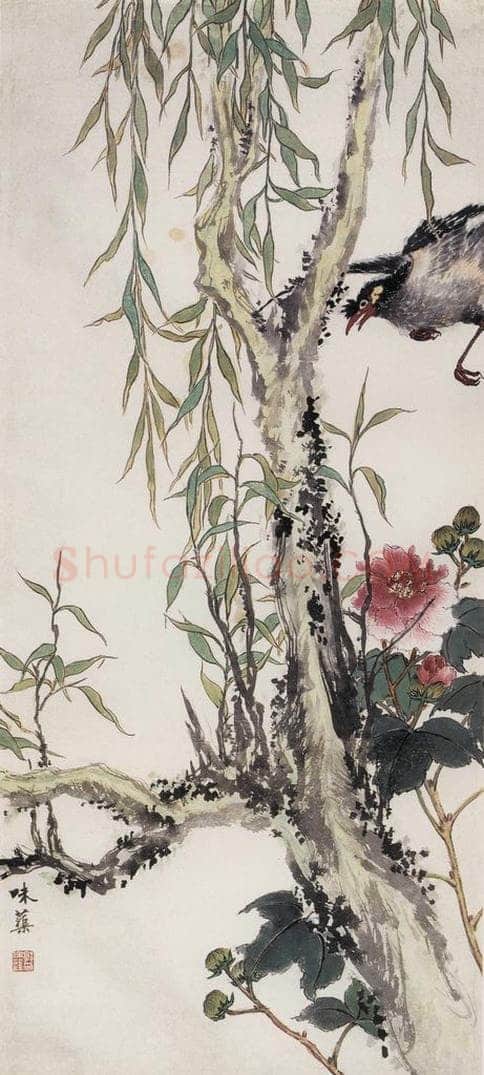 40年代 郭味蕖 《秋晨》 书画作品