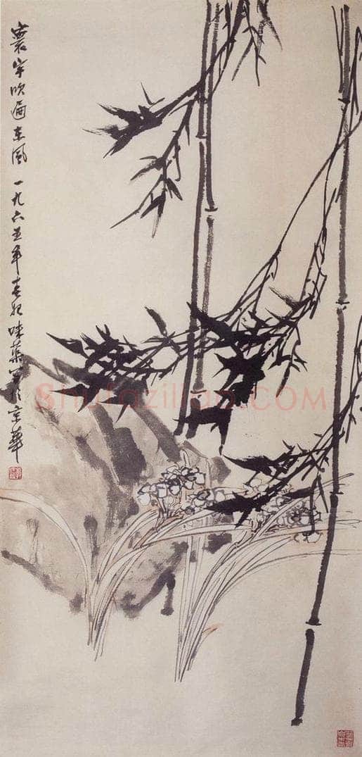 1965年 郭味蕖 《环宇吹遍东风》 书画作品