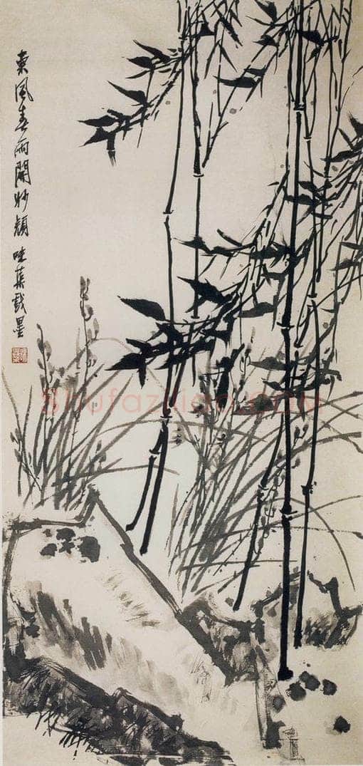 60年代 郭味蕖 《东风春雨》 书画作品