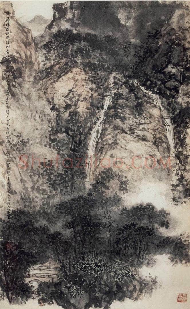 1962年 郭味蕖 《观瀑楼》 书画作品