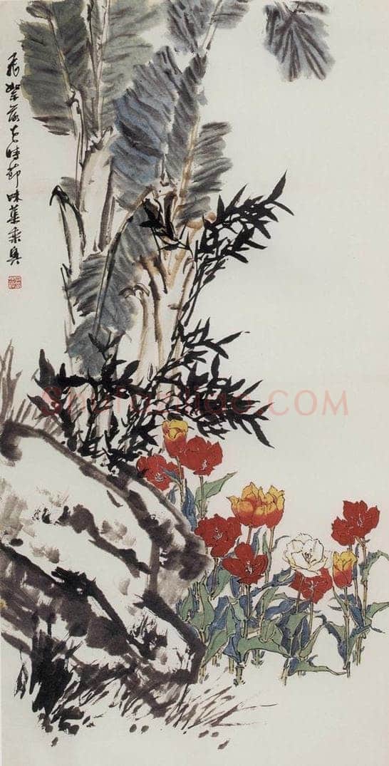 1960年 郭味蕖 《飞絮落花时节》 书画作品