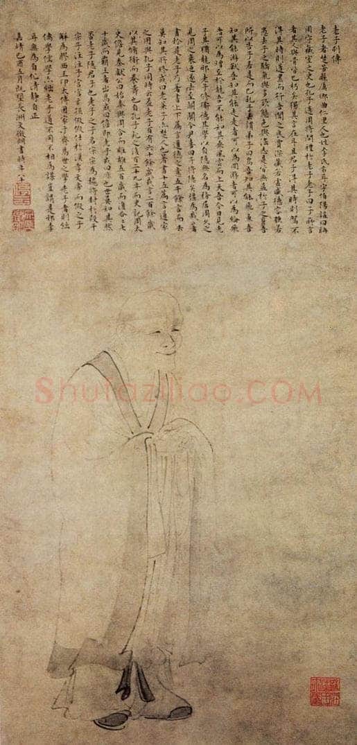 明 文徵明 《老子像图轴》 书画作品