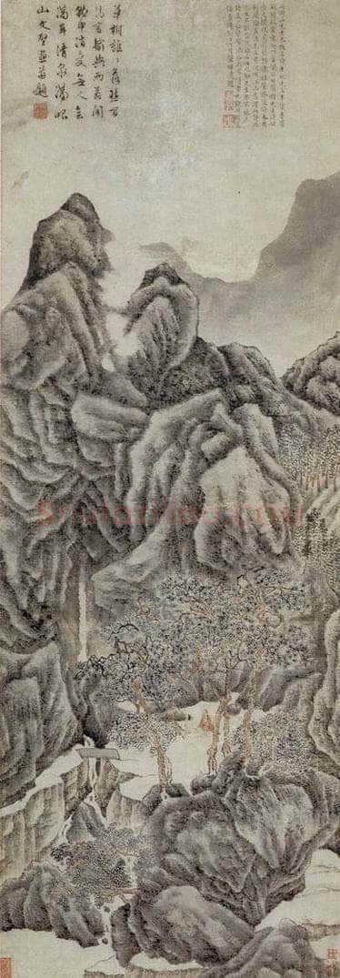 明 文徵明 《山水图轴》 书画作品