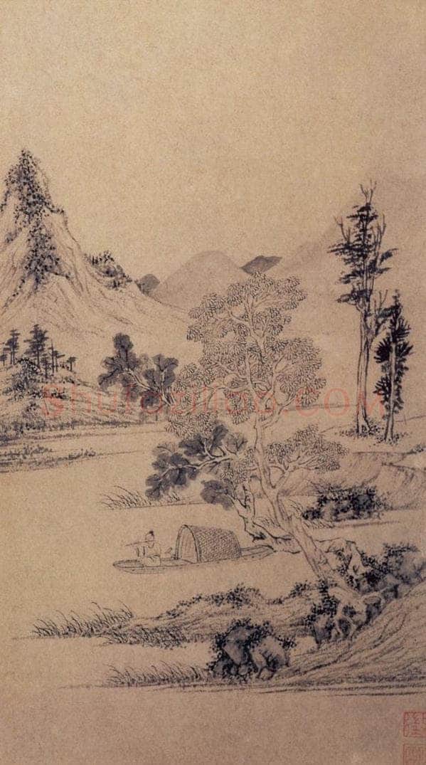 明 文徵明 《山水册》 书画作品
