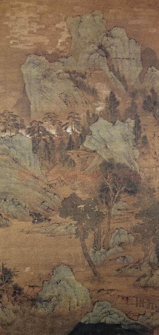 明 文徵明 《秋到江南图轴》 书画作品