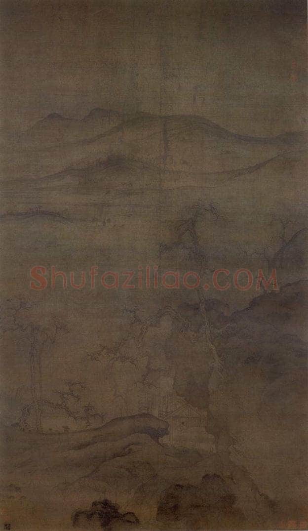北宋 郭熙 古木遥山图 书画作品