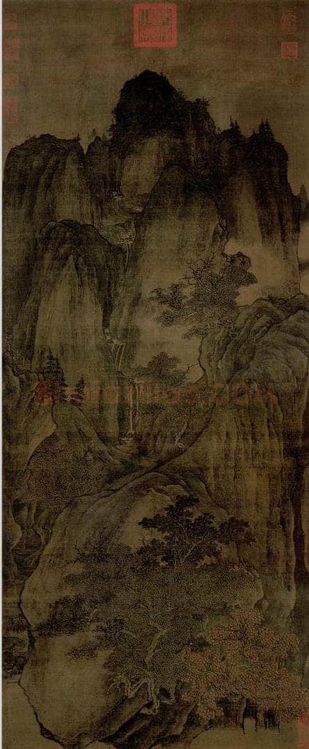 五代 关仝 秋色晚翠图 书画作品