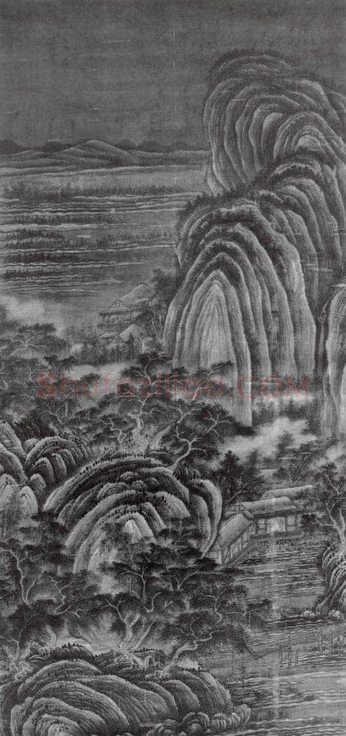 五代 董源 夏山欲雨图 书画作品