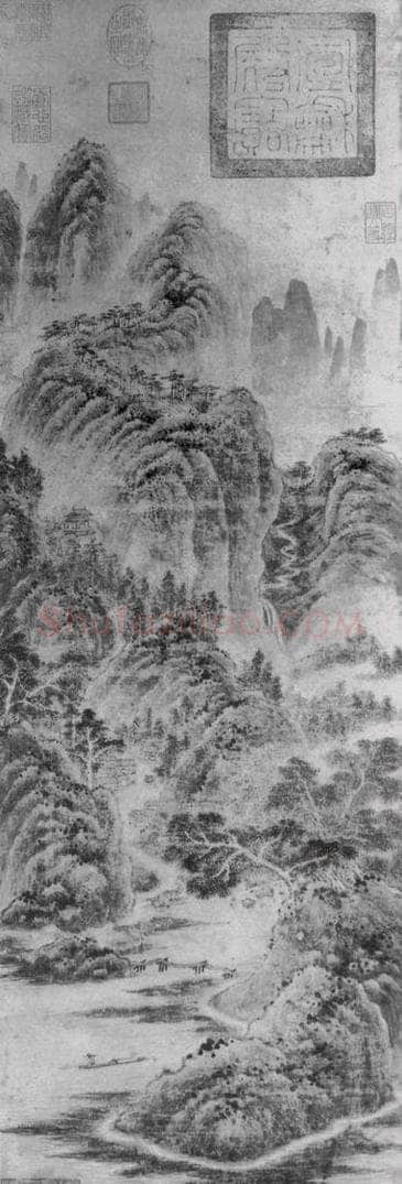 五代 巨然 富春山图 书画作品