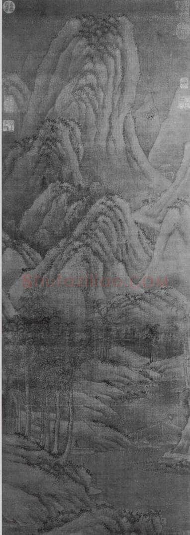 北宋 李成 秋山萧寺图 书画作品