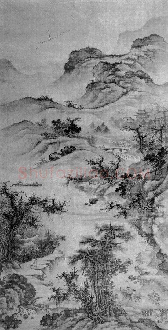 北宋 郭熙 秋山行旅图 书画作品