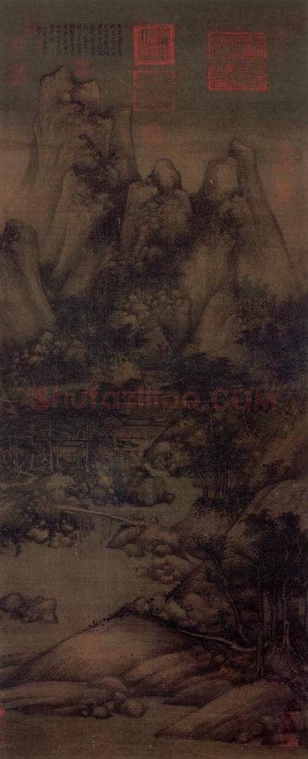 五代 巨然 萧翼赚兰亭图 书画作品