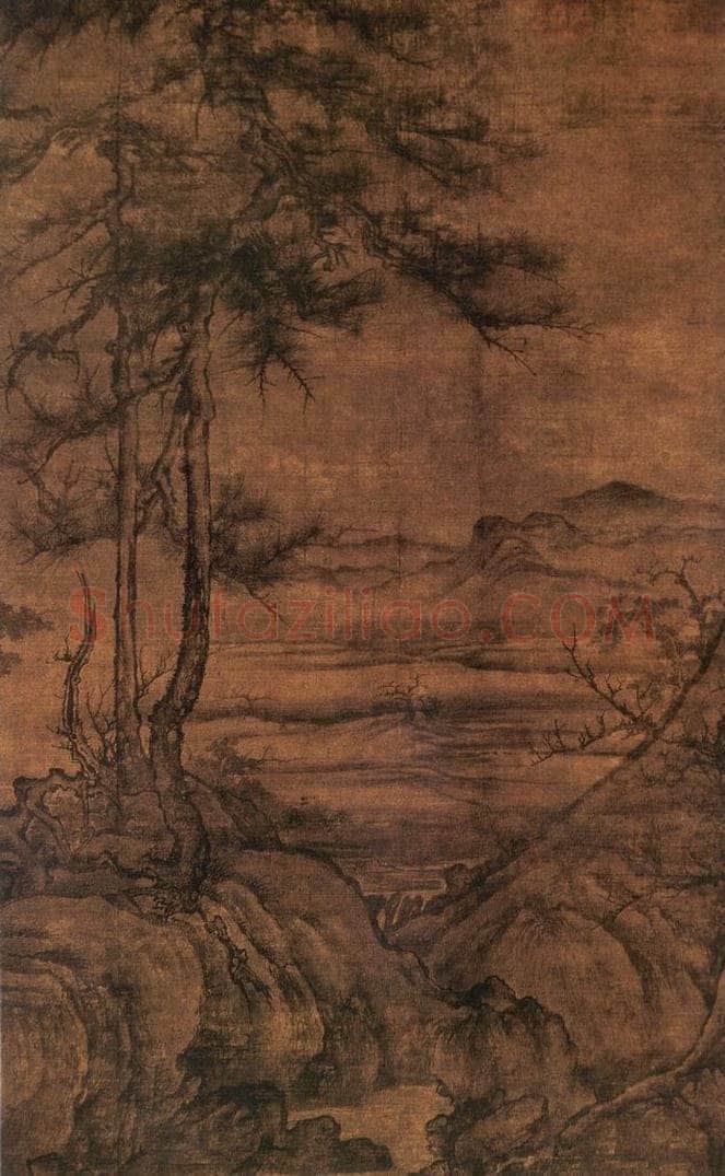 北宋 李成 乔松平远图 书画作品