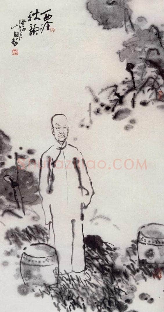 1993年 吴山明 《西泠秋韵》 书画作品