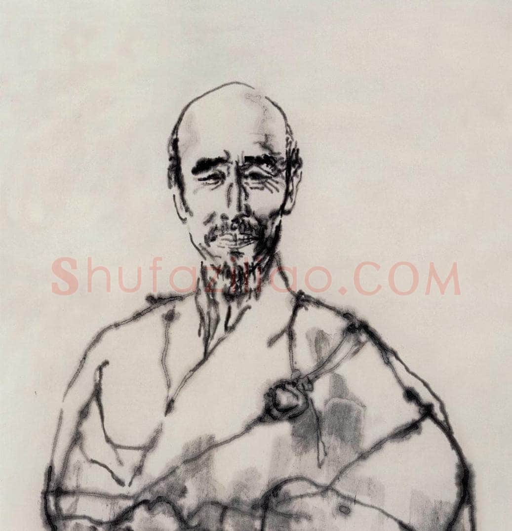 1997年 吴山明 《弘一》 书画作品