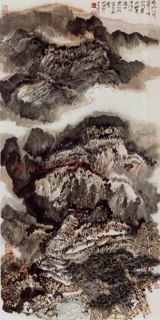 1985年 何海霞 山川无尽 书画作品