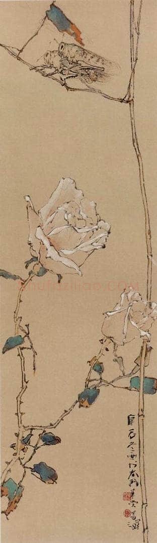 2000年 杨善深 《蚱蜢》 书画作品