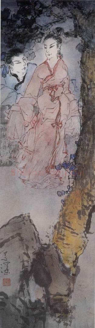 杨善深 《人约黄昏后》 书画作品