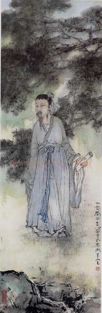 1995年 杨善深 《松下高士图》 书画作品