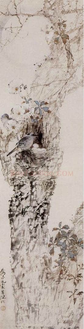 1998年 杨善深 《乔木之家》 书画作品