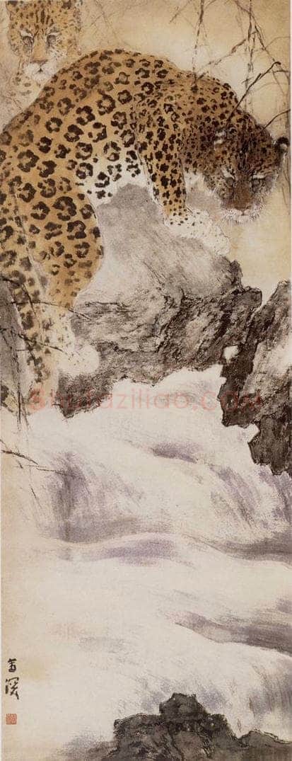 杨善深 《南山豹隐》 书画作品