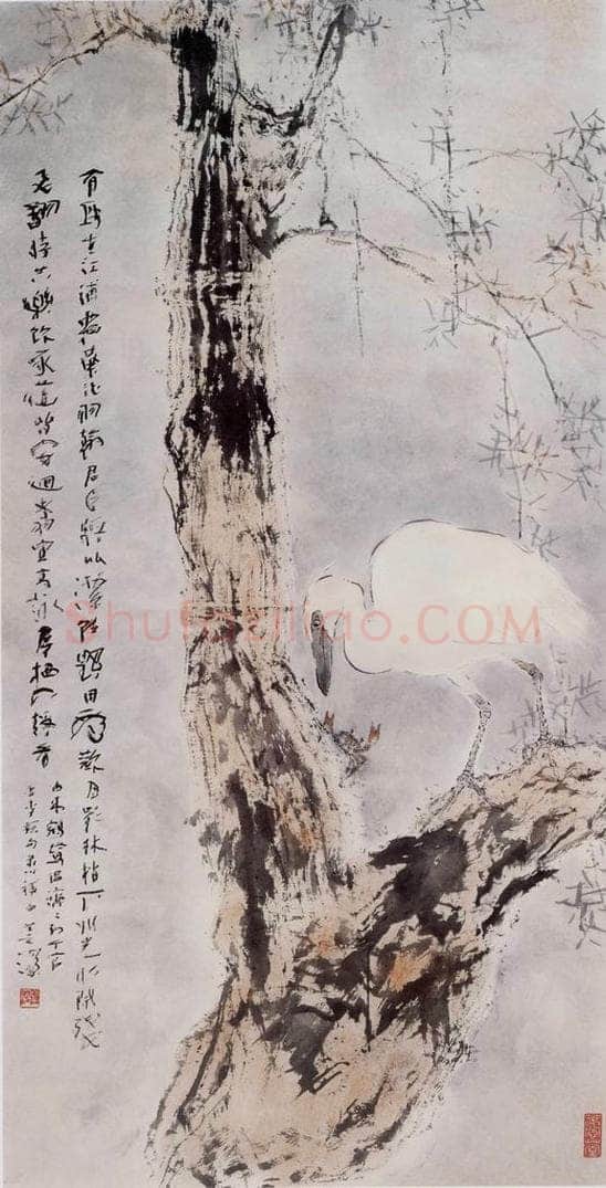  杨善深 《白鹭》 书画作品