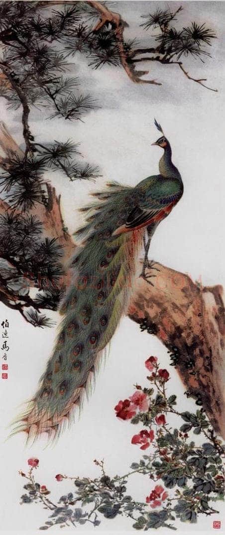 1961年 马晋 《灵禽翠羽》 书画作品