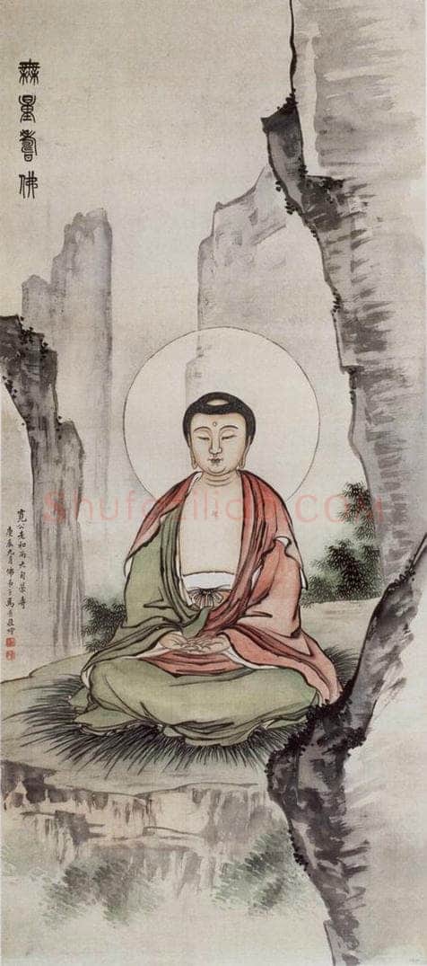 1940年 马晋 《无量寿佛》 书画作品