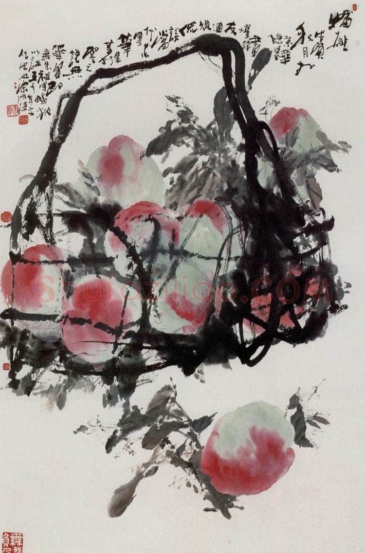 近现代 宋雨桂 《蟠桃》 书画作品