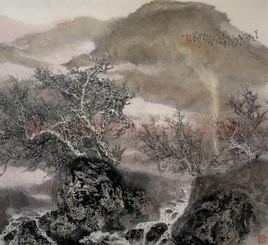 近现代 宋雨桂 《长白八月》 书画作品