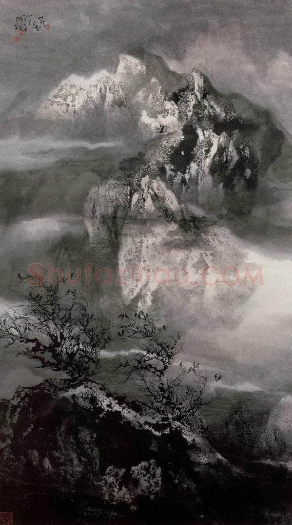 近现代 宋雨桂 《寒风》 书画作品