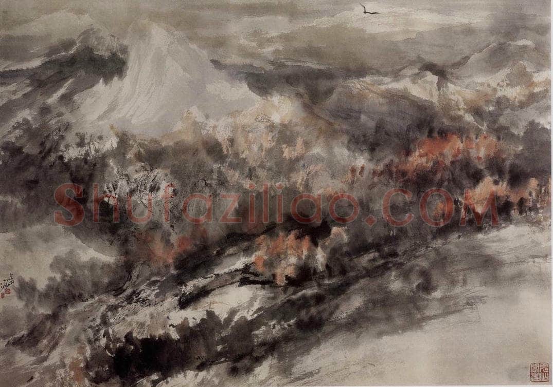 近现代 宋雨桂 《远山的呼唤》 书画作品