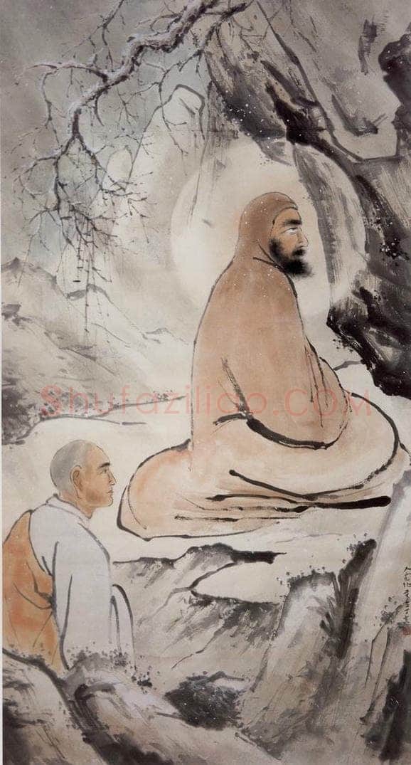1947 方人定 《二祖求道》 书画作品
