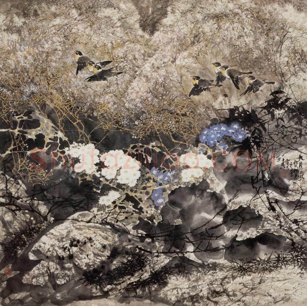 王晋元 《秋风秋色》 书画作品