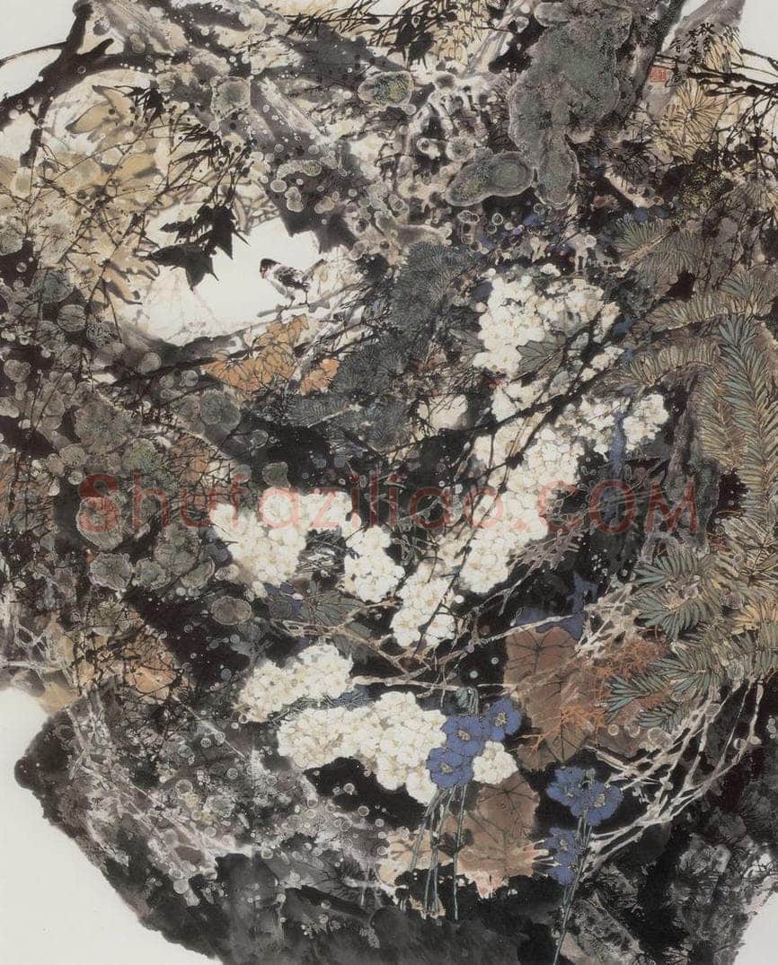1988年 王晋元 《秋色苍苍》 书画作品