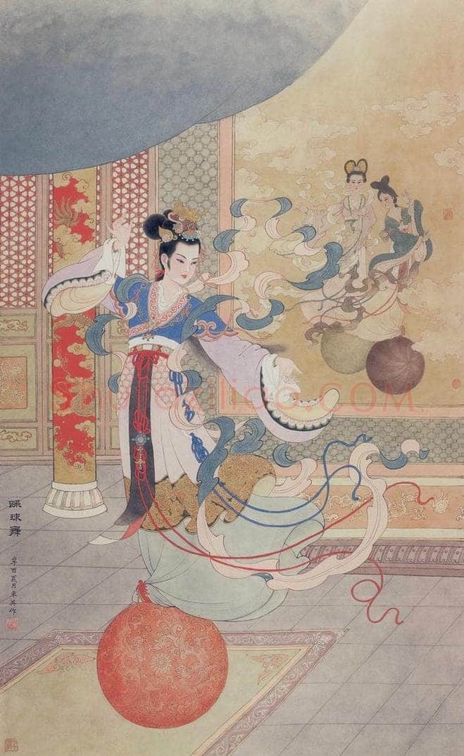 1982年 任率英 《踩球舞》 书画作品