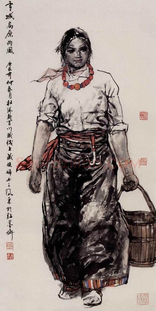 2000年 杜滋龄 《雪域高原的风》 书画作品