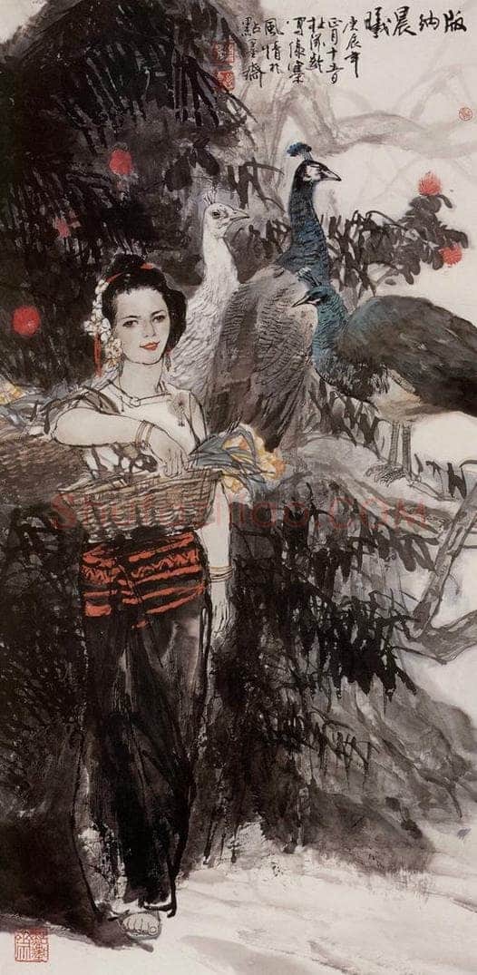 2000年 杜滋龄 《版纳晨曦》 书画作品