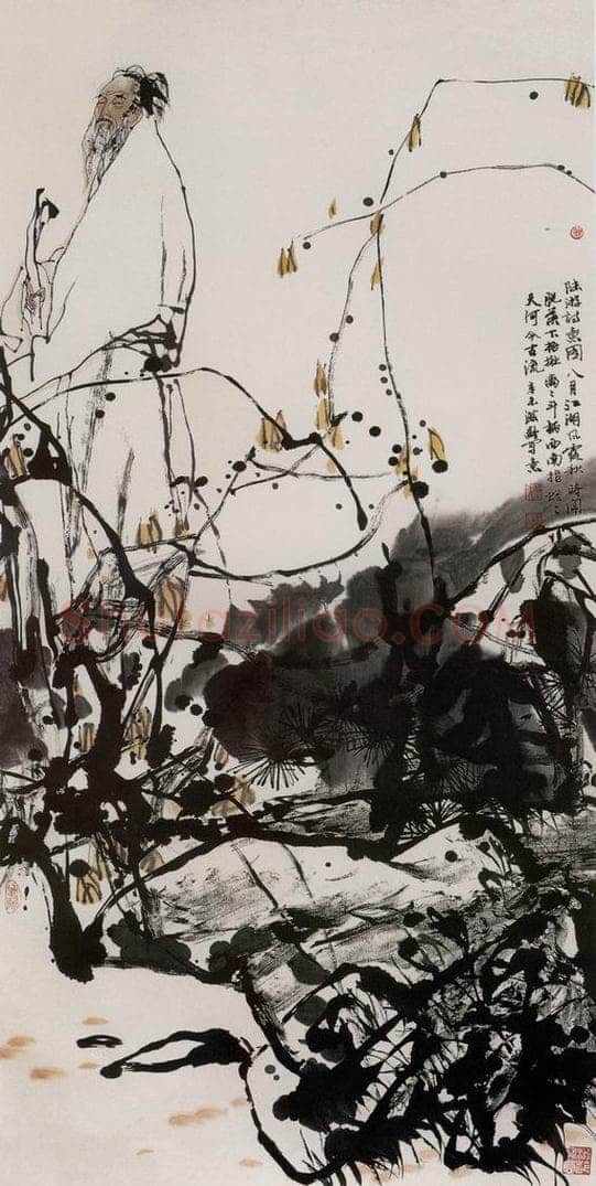 1991年 杜滋龄 《陆游诗意图》 书画作品