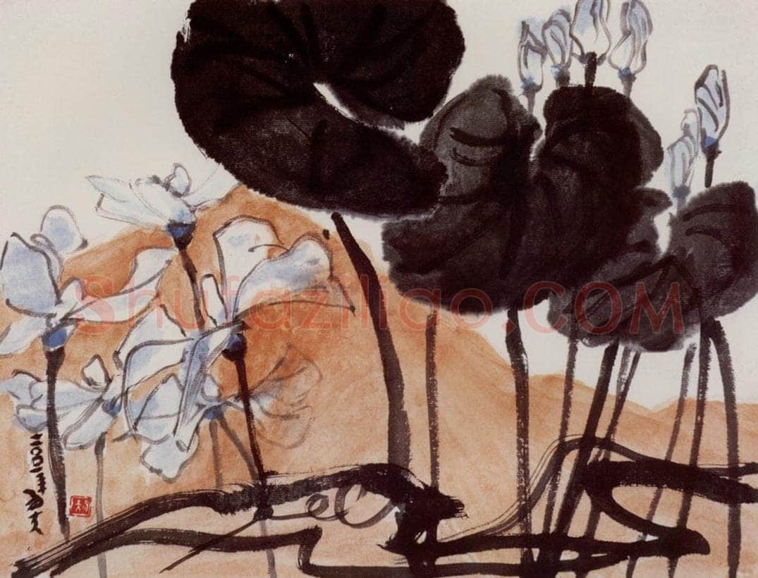 2001年 隋易夫 《崂山野花》 书画作品