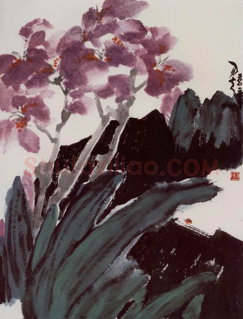 2002年 隋易夫 《鸢尾花》 书画作品