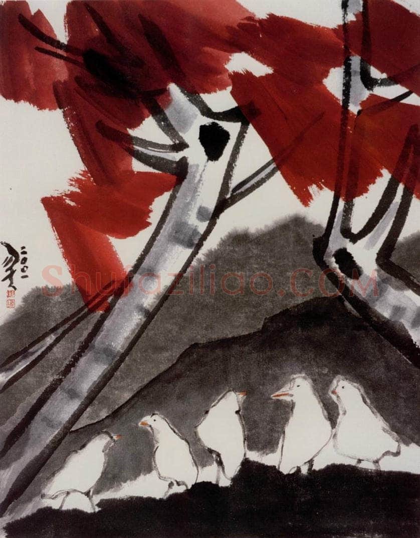 2001年 隋易夫 《艳阳纳凉》 书画作品