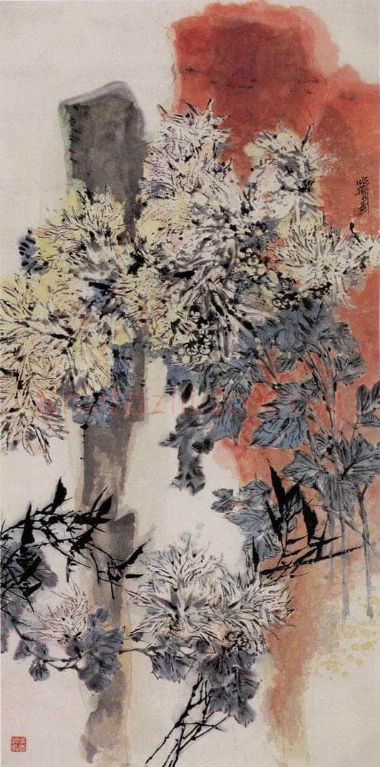 1986年 郭怡孮 《秋光烂漫》 书画作品