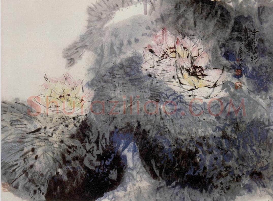 1988年 郭怡孮 《半是浓妆半淡妆》 书画作品