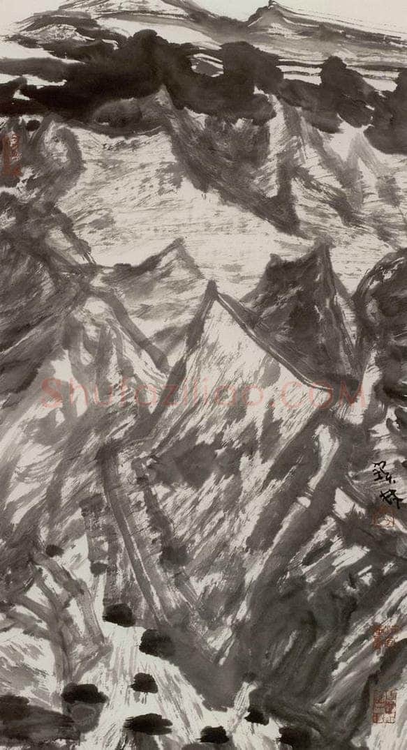 2001年 李宝林 《莽莽帕米尔》 书画作品
