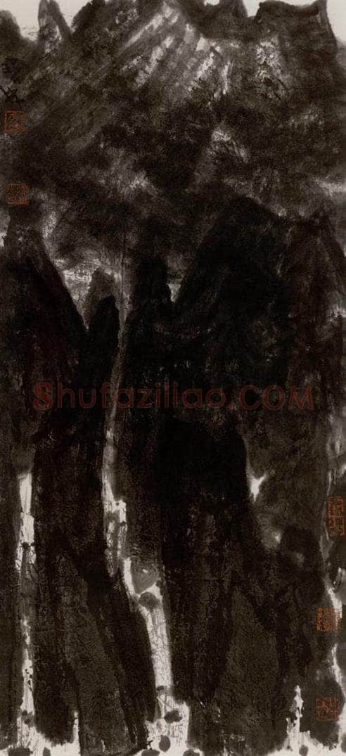 2004年 李宝林 《水墨疆山》 书画作品