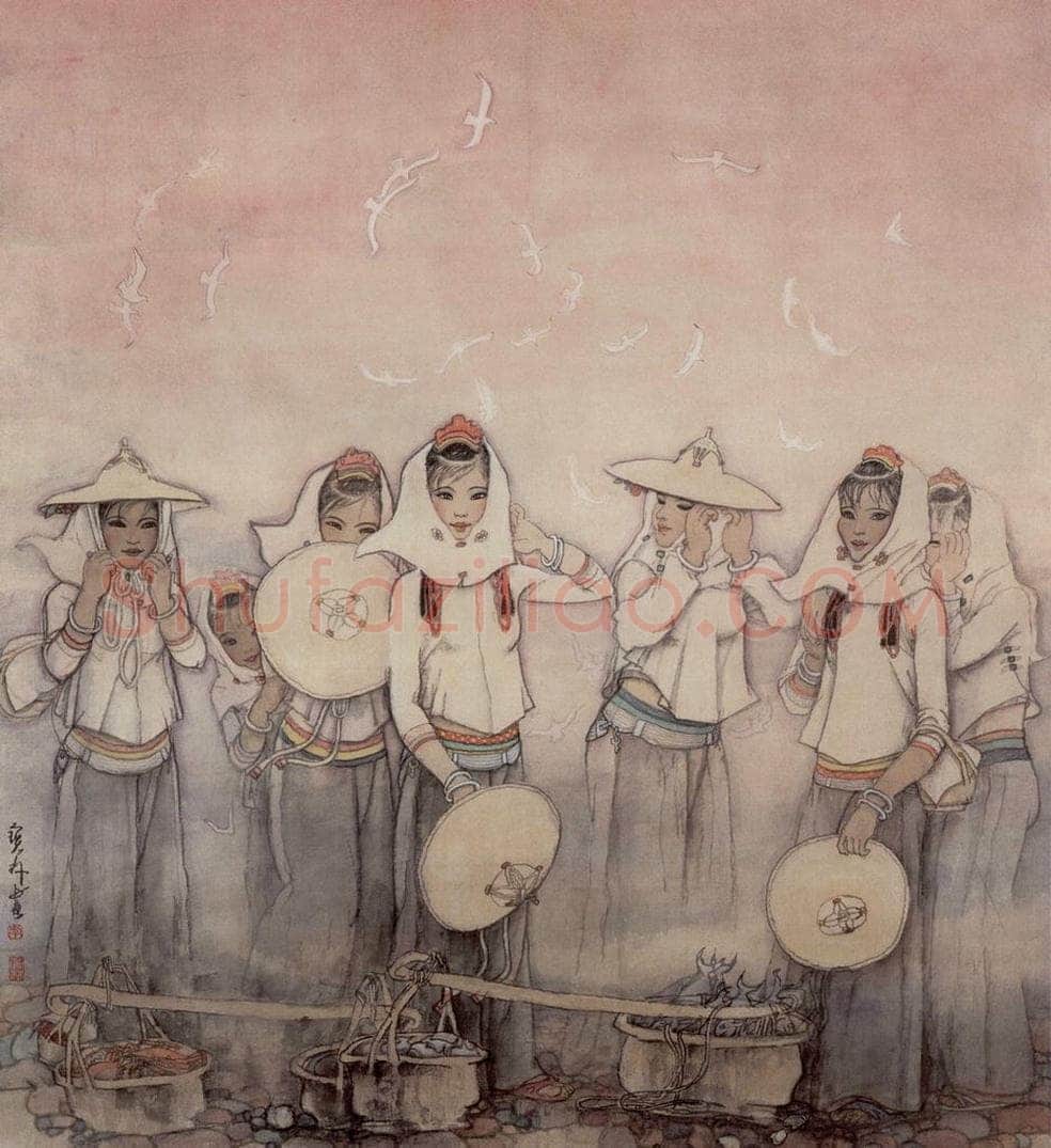 1983年 李宝林 《晨妆》 书画作品