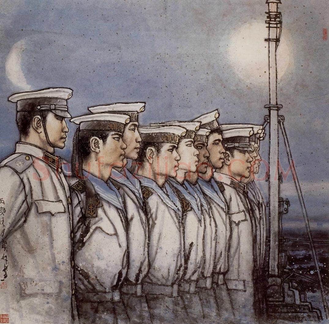 1987年 李宝林 《从初一到十五》 书画作品